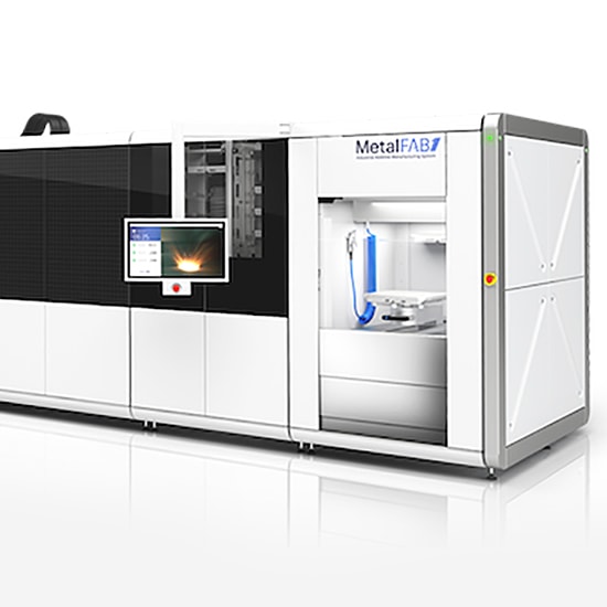Large white 3D metal printing machine