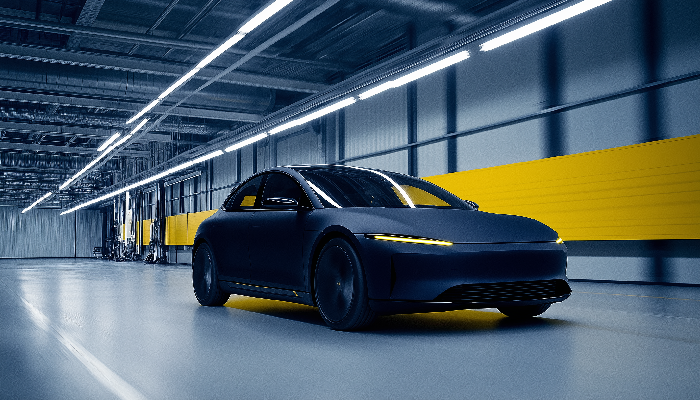 Inspirational Shot Of A Running Production Electric