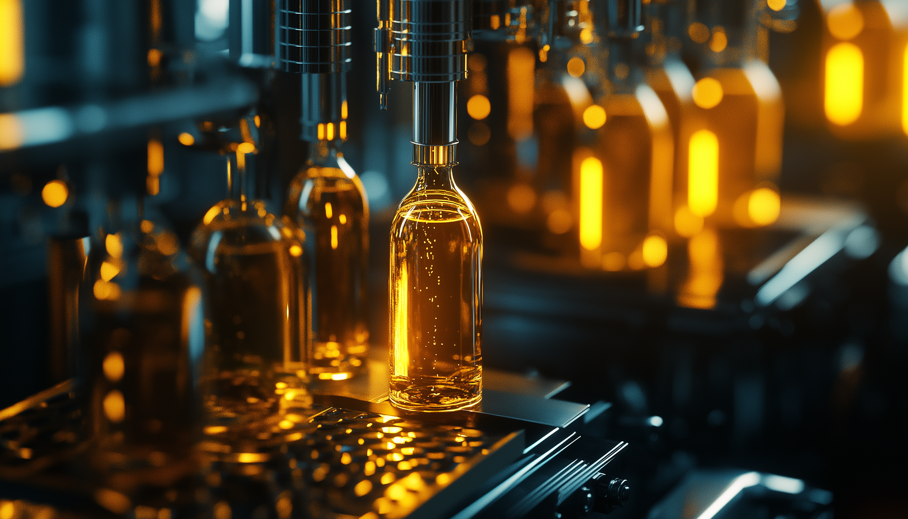 Photography Of Wine Bottles Being Filled