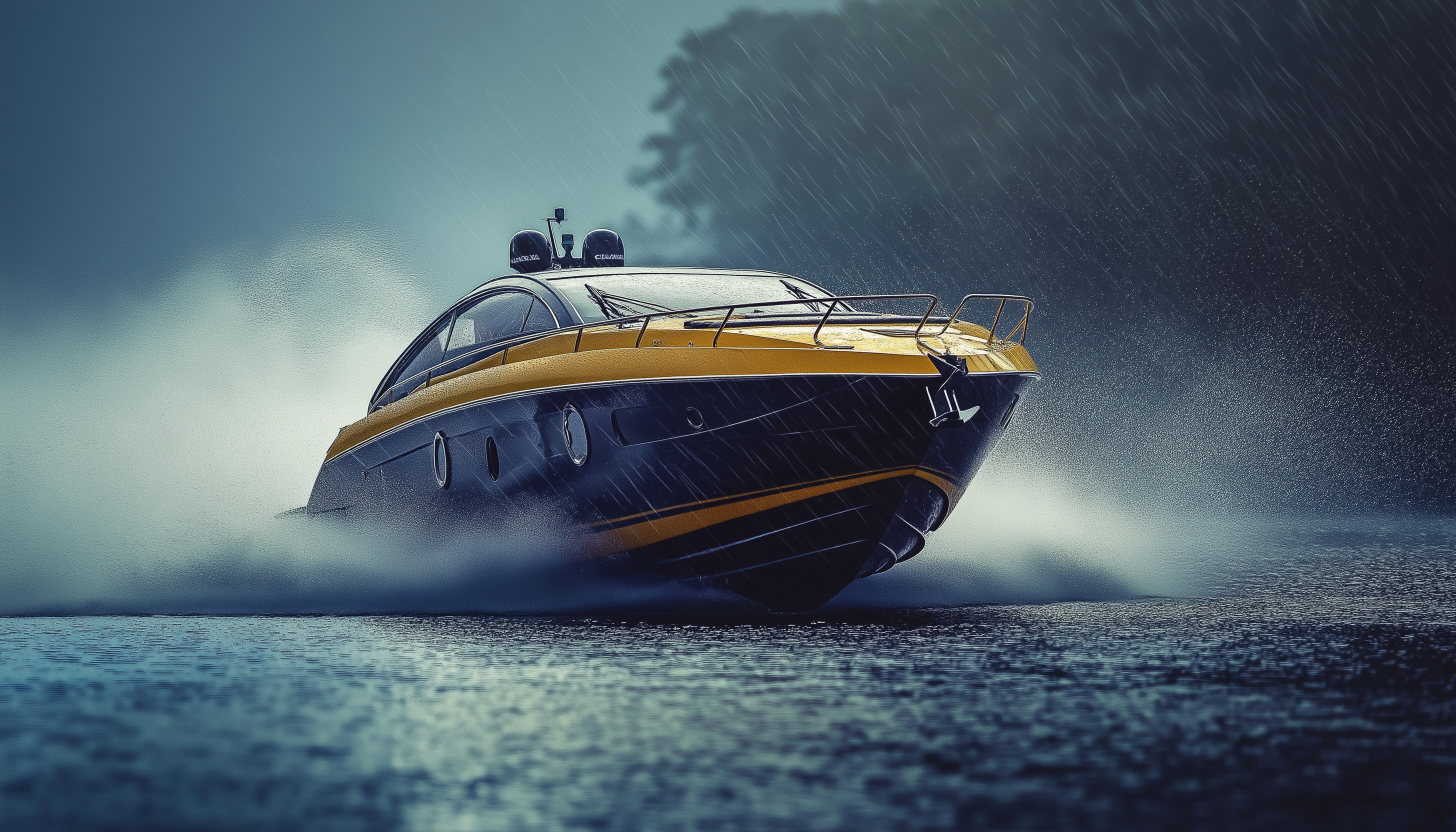 Inspirational Photography Of A Small Luxury Boat Speed